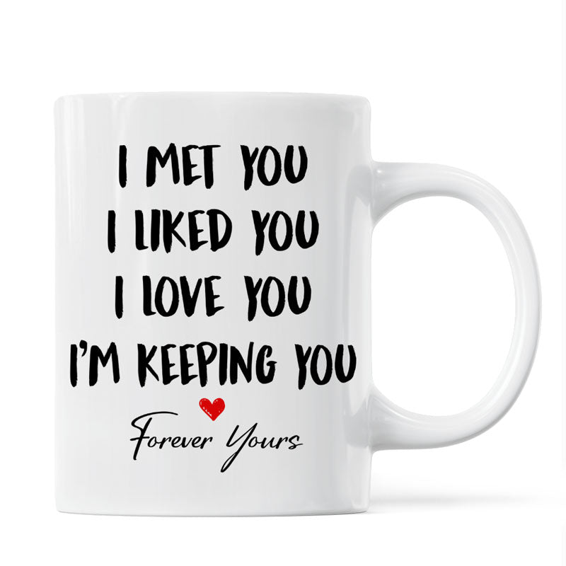 Doll Couple Kissing Under Red Tree Gift For Him For Her Personalized Mug