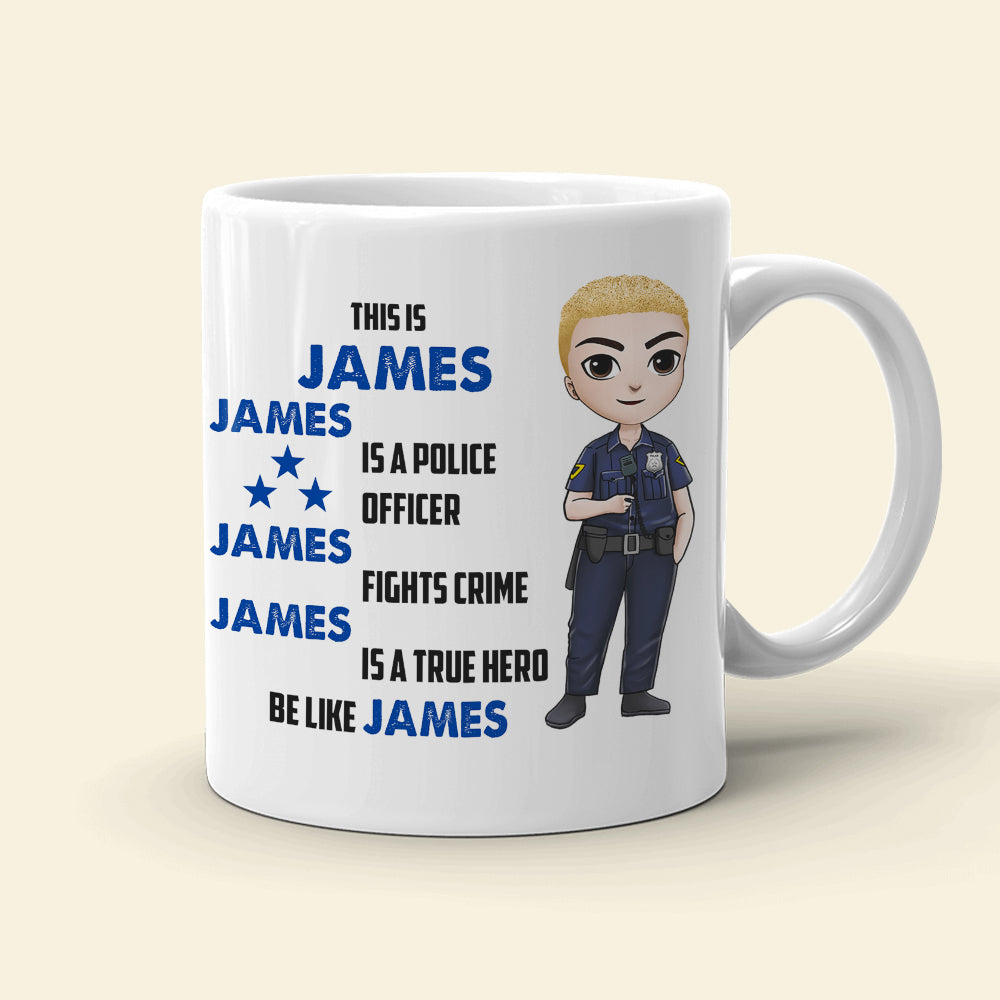 Police Officer Fights Crime True Hero Personalized Mug
