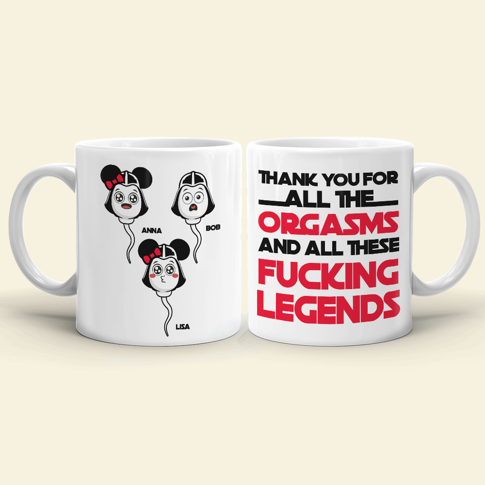 Thank You For All The Orgasms Personalized Mug, Couple Gift