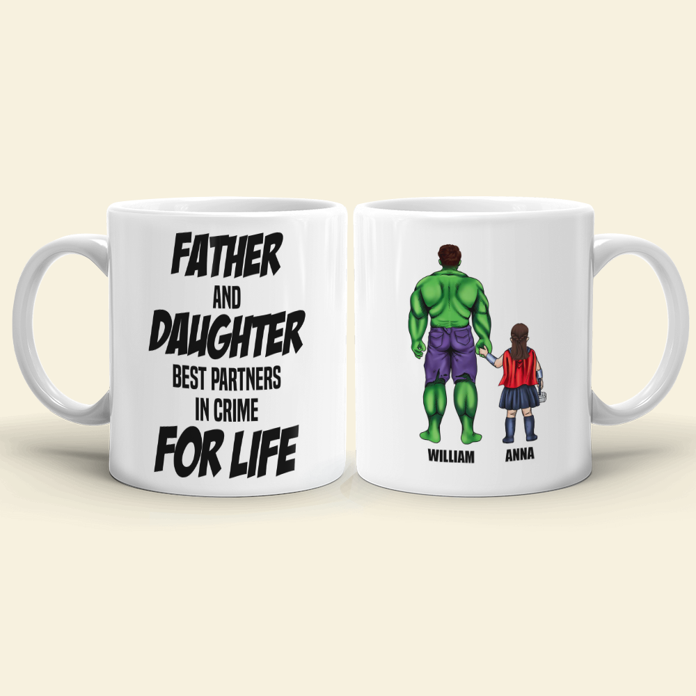 Father And Son Best Partners In Crime For Life Personalized Mug, Gift For Family