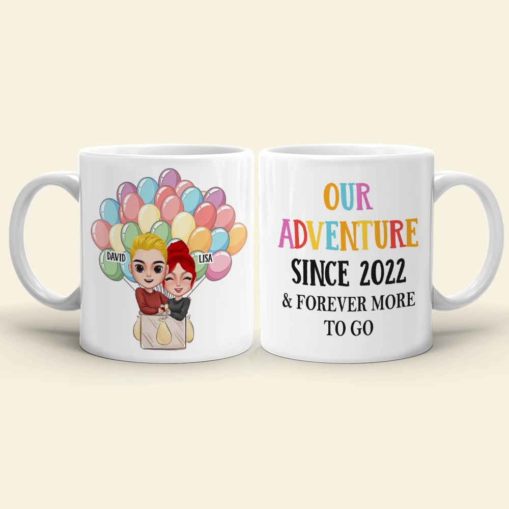 Personalized Couple Gift, Anniversary Couple Cheer White Mug, Gift For Couple