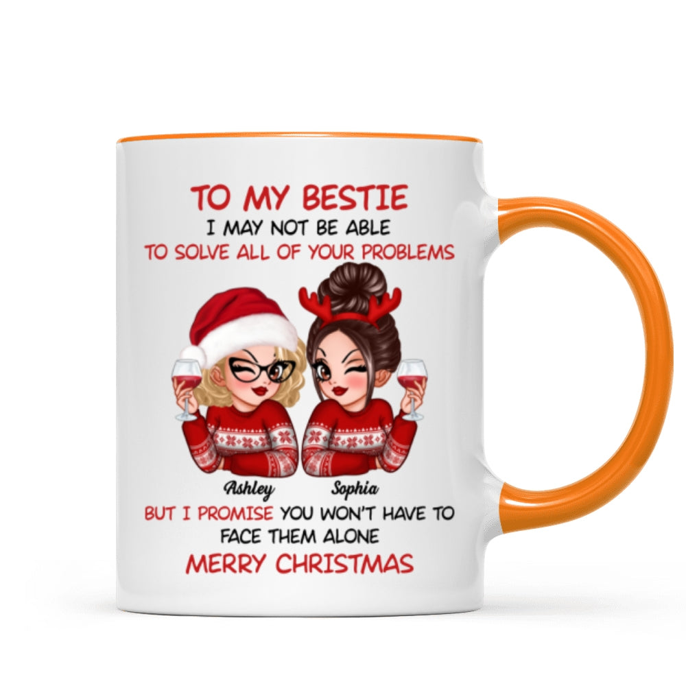 To My Bestie Sassy Girls Personalized Mug, Funny Christmas Gift For Sisters