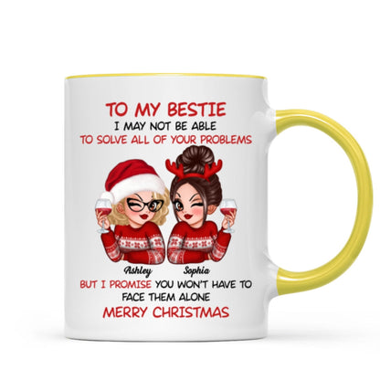 To My Bestie Sassy Girls Personalized Mug, Funny Christmas Gift For Sisters