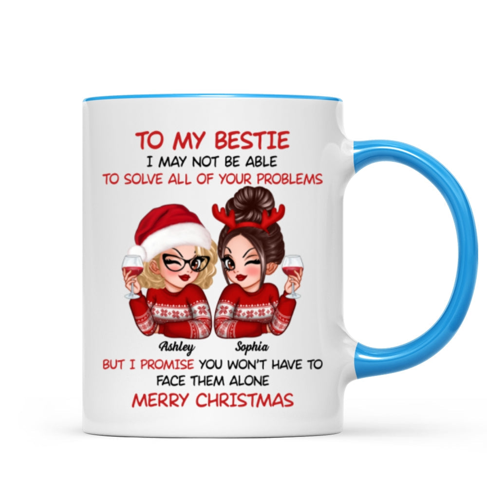 To My Bestie Sassy Girls Personalized Mug, Funny Christmas Gift For Sisters