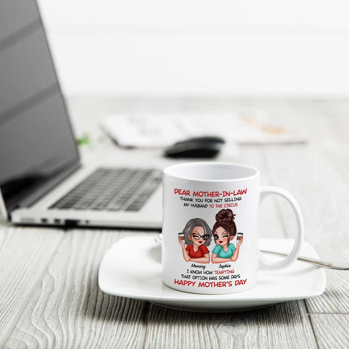 Dear My Mother-in-law Happy Mother's Day Personalized Mug