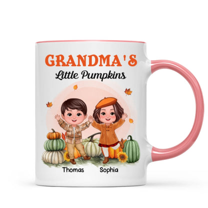 Happy Doll Kids Grandma Mom Fall Season Personalized Mug