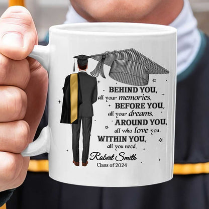 Behind You All Your Memories Graduation Gift Personalized Mug