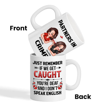 Partner In Crime Besties Funny Friendship Gift Best Friend Personalized Mug