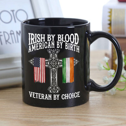 St. Patrick's Day Irish By Blood American By Birth Personalized Mug, Customize Title
