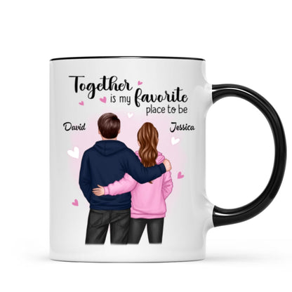 Together Is My Favorite Place To Be Couple Valentine's Day Gift For Him For Her Personalized Mug