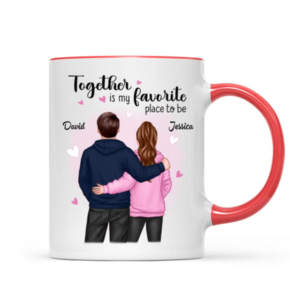 Together Is My Favorite Place To Be Couple Valentine's Day Gift For Him For Her Personalized Mug