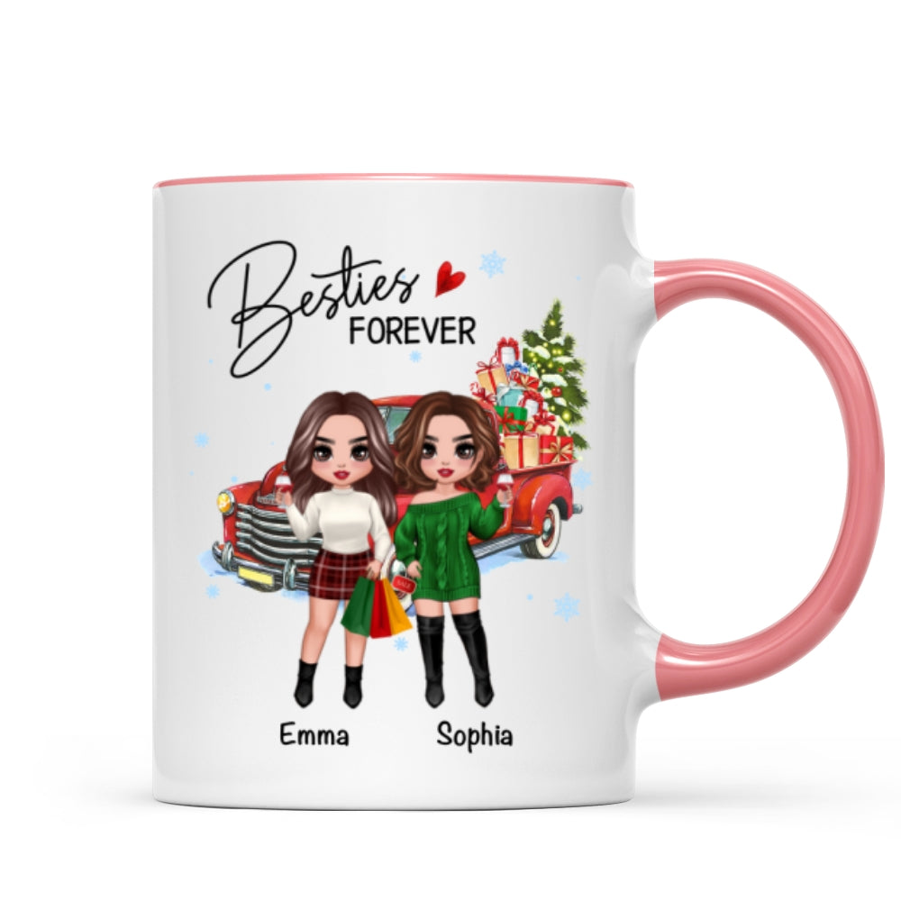 Christmas Best Friends Sisters Gifts Car Personalized Mug