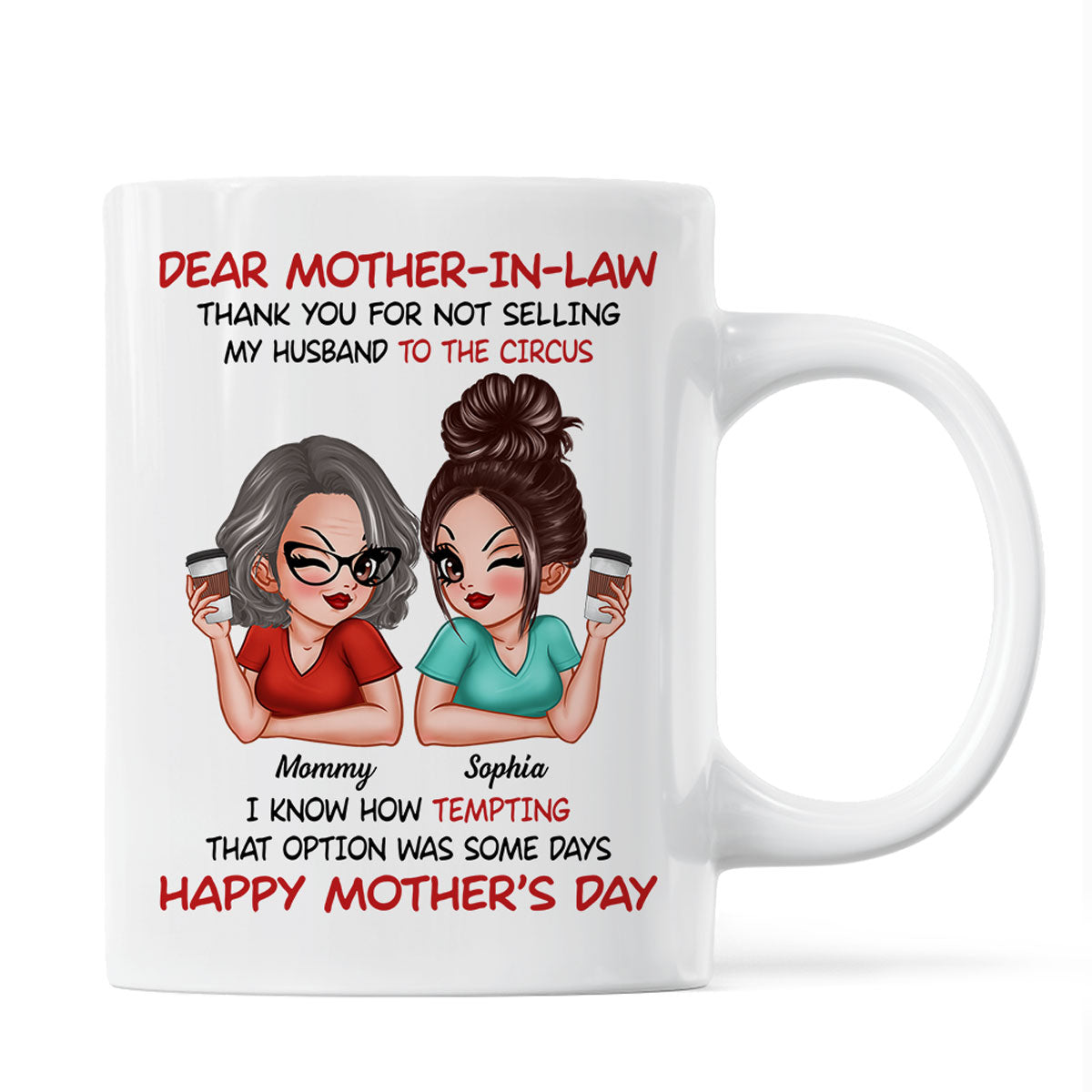 Dear My Mother-in-law Happy Mother's Day Personalized Mug