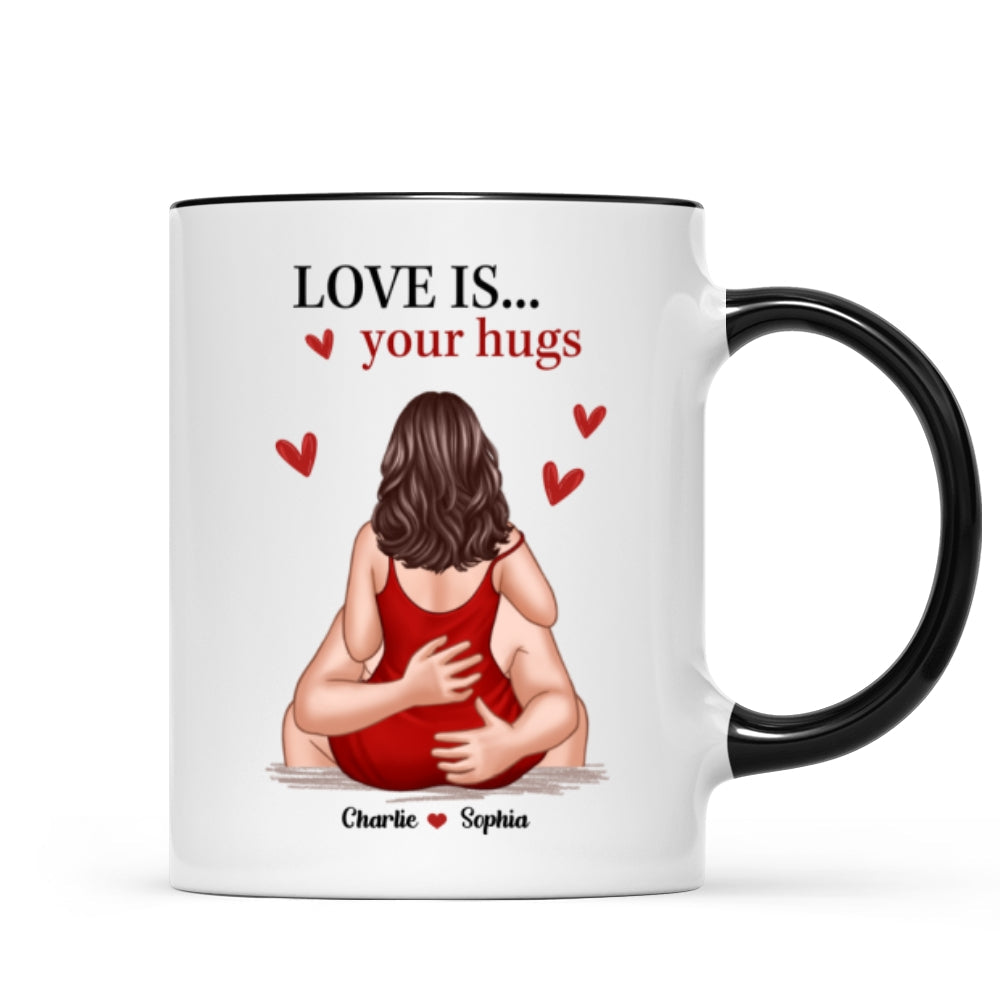 Minimalist Couple Kiss Passionate Love Gift For Him For Her Personalized Mug