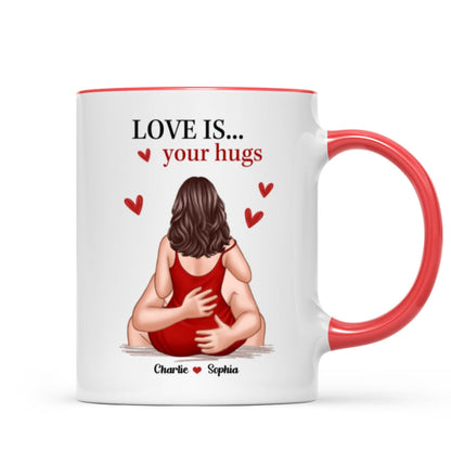 Minimalist Couple Kiss Passionate Love Gift For Him For Her Personalized Mug