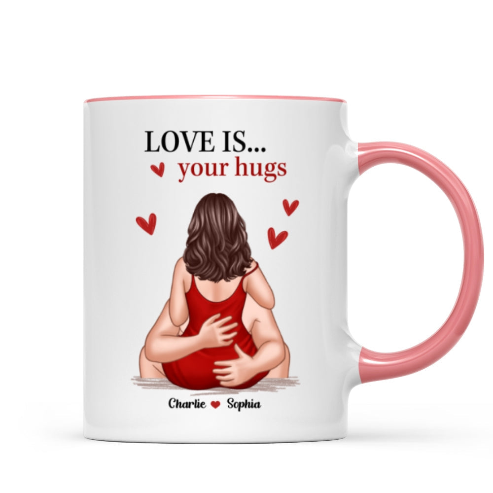 Minimalist Couple Kiss Passionate Love Gift For Him For Her Personalized Mug