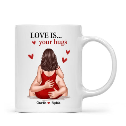 Minimalist Couple Kiss Passionate Love Gift For Him For Her Personalized Mug