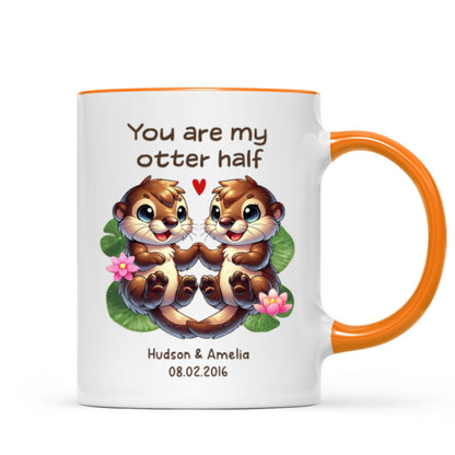 You Are My Otter Half Cute Otter Couple Personalized Mug, Unique Gift For Couples, For Her, For Him