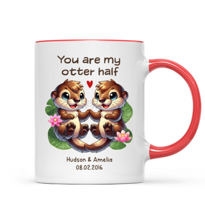 You Are My Otter Half Cute Otter Couple Personalized Mug, Unique Gift For Couples, For Her, For Him