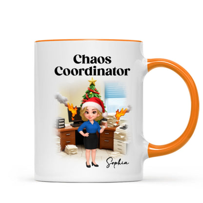 Chaos Coordinator Office Humor - Personalized Mug - Christmas Gift for Coworkers, Husband, Wife, Daughter, Son, Friends