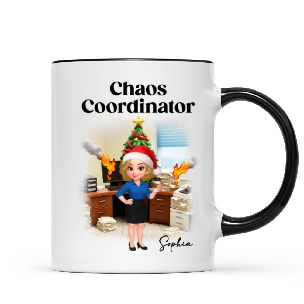 Chaos Coordinator Office Humor - Personalized Mug - Christmas Gift for Coworkers, Husband, Wife, Daughter, Son, Friends