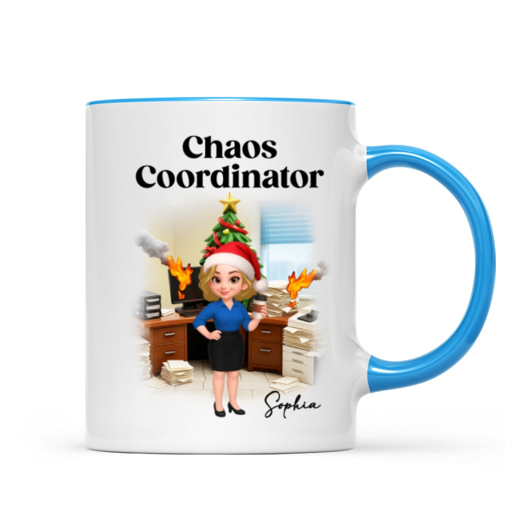 Chaos Coordinator Office Humor - Personalized Mug - Christmas Gift for Coworkers, Husband, Wife, Daughter, Son, Friends