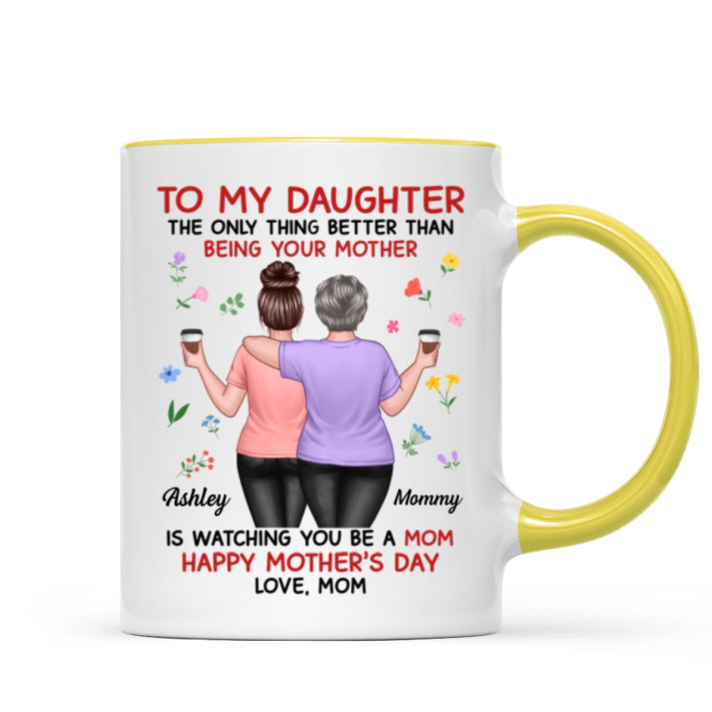 Floral To My Daughter From Mom Happy Mother's Day Personalized Mug, Gift For Daughter