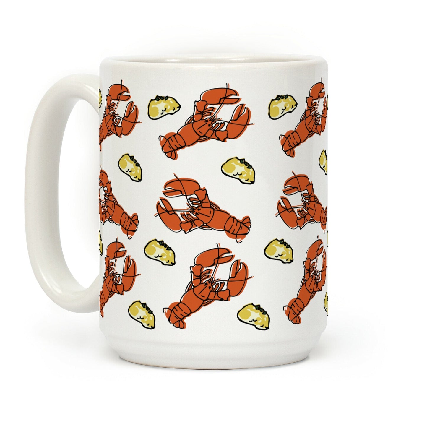 Cheddar Bae Lobster Pattern Coffee Mug