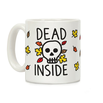 Dead Inside Autumn Skull Coffee Mug