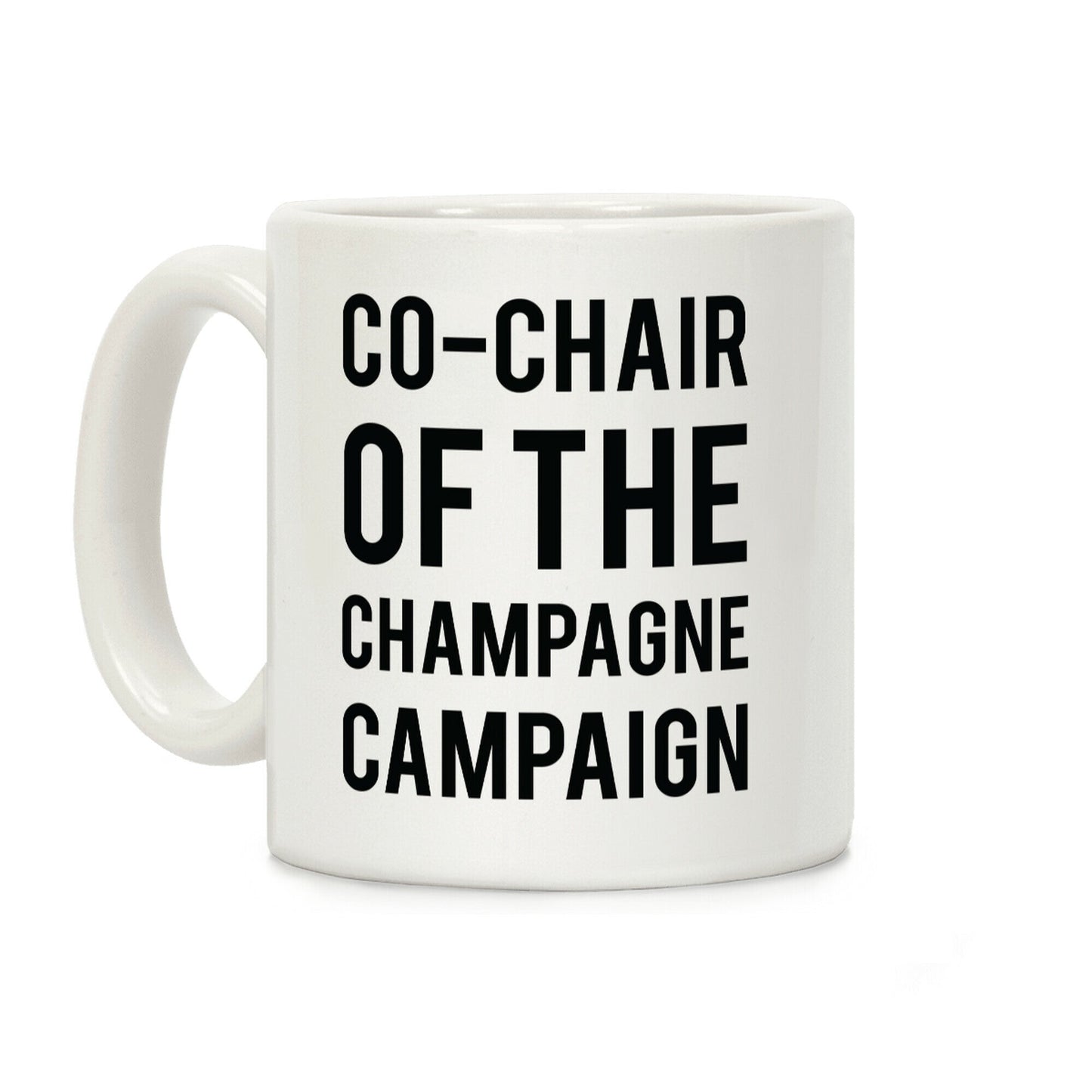 Champagne Campaign Black Coffee Mug