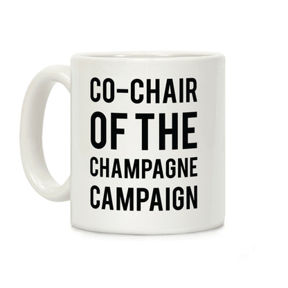 Champagne Campaign Black Coffee Mug