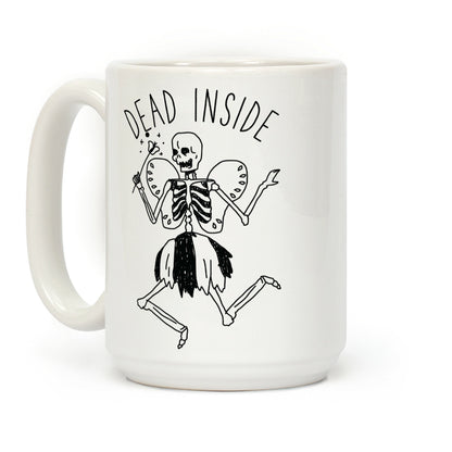 Dead Inside Skeleton Fairy Coffee Mug