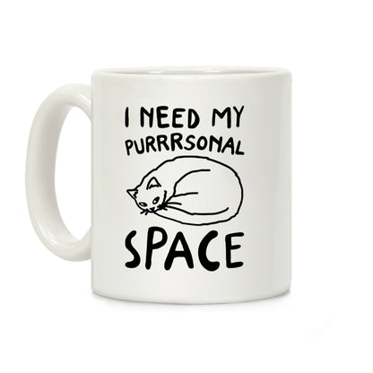 I Need My Purrrsonal Space Coffee Mug