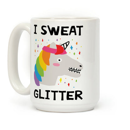 I Sweat Glitter Unicorn Coffee Mug