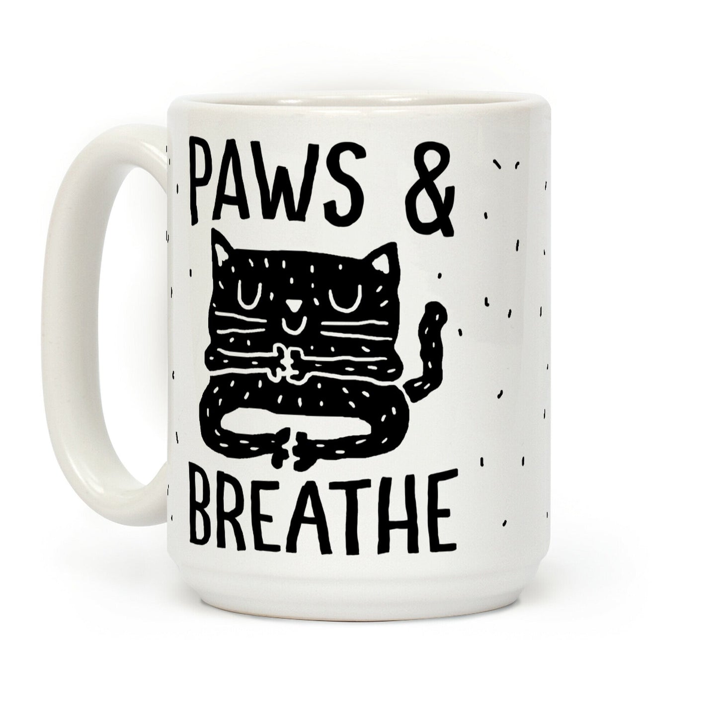 Paws And Breathe Yoga Cat Coffee Mug