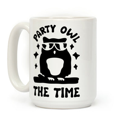 Party Owl The Time Coffee Mug