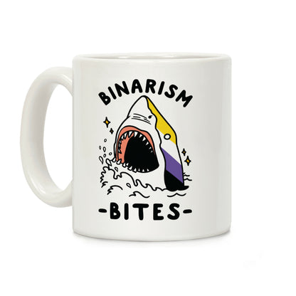 Binarism Bites Non-Binary Coffee Mug