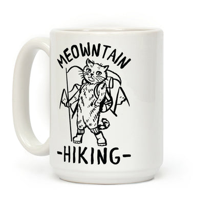 Meowntain Hiking Cat Coffee Mug