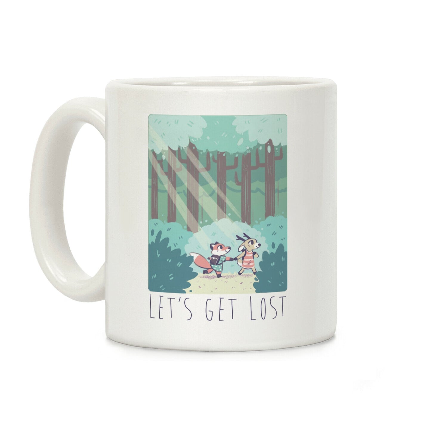 Let's Get Lost - Fox and Deer Coffee Mug