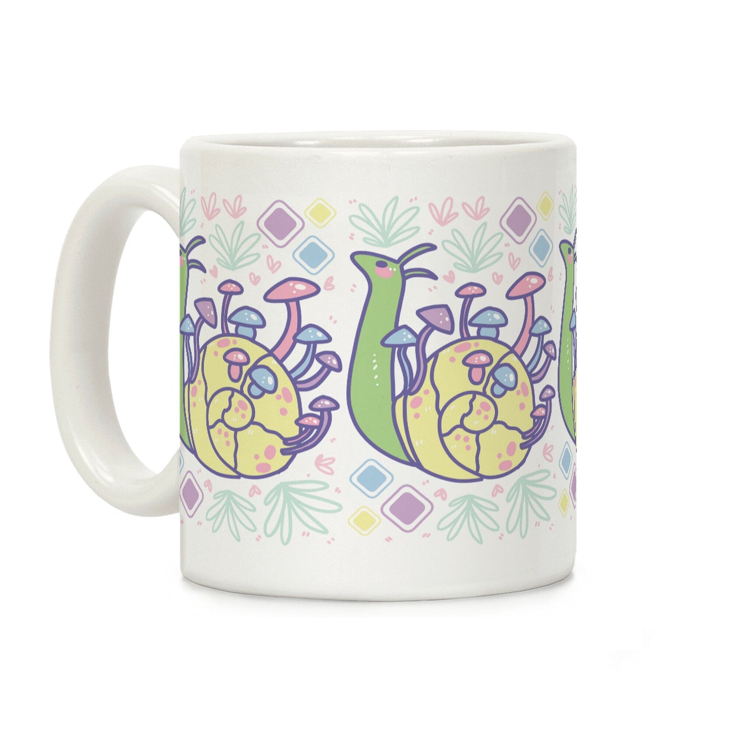 Pastel Mushroom Snail Coffee Mug