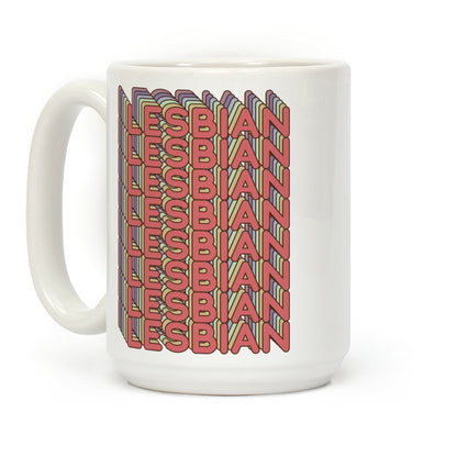 Lesbian Retro Rainbow Coffee Mug