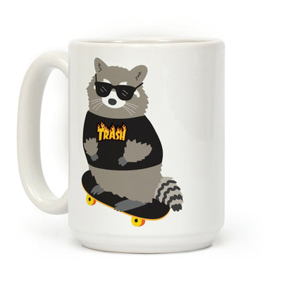 Skate Trash Raccoon Parody Coffee Mug