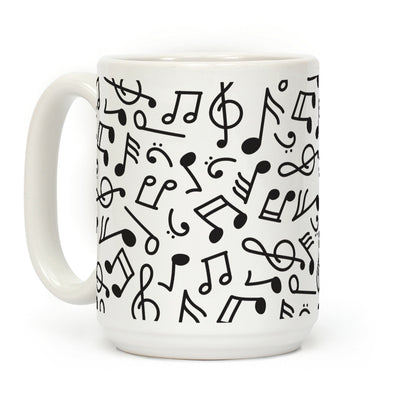 Musical Note Pattern Coffee Mug