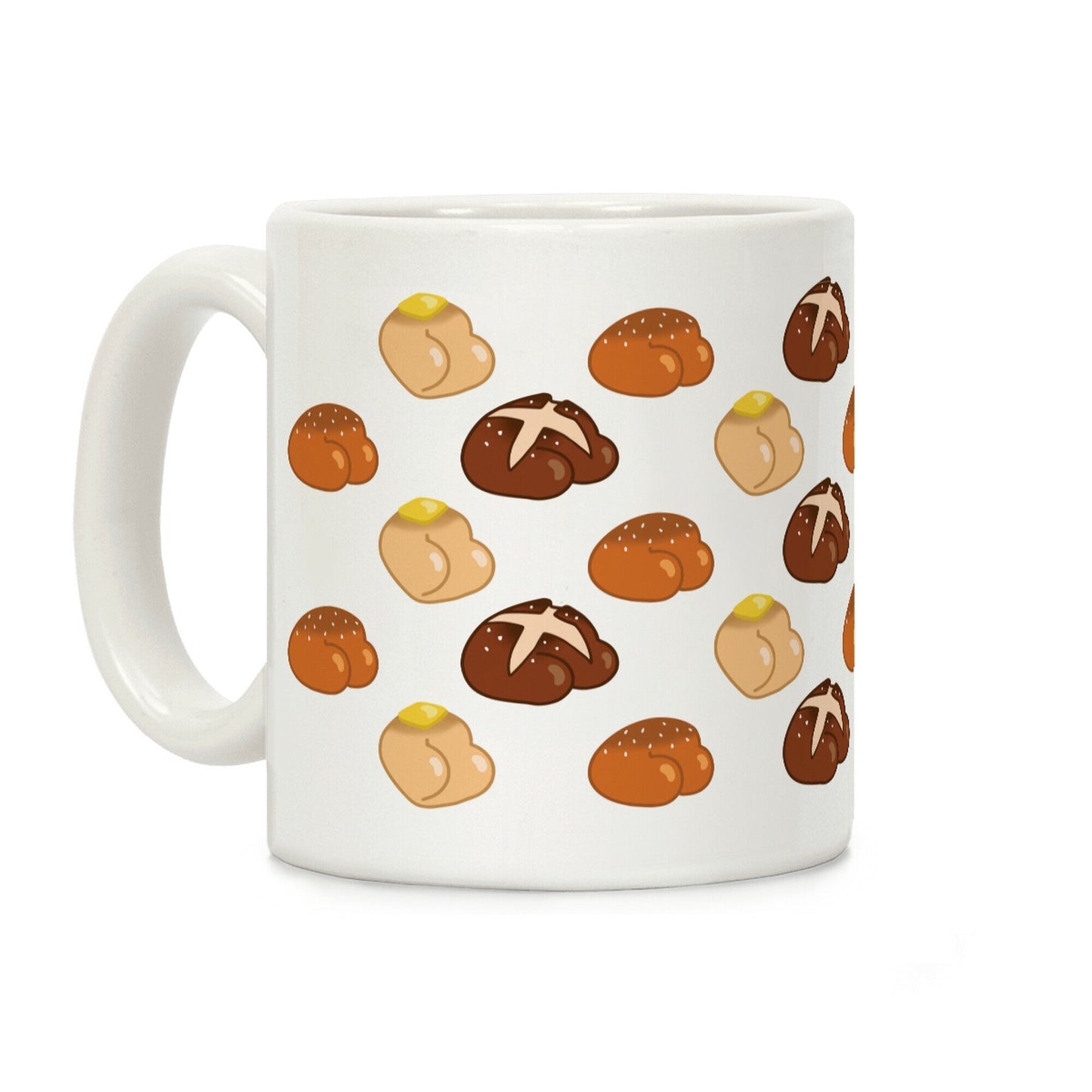 Butt Buns Pattern Coffee Mug