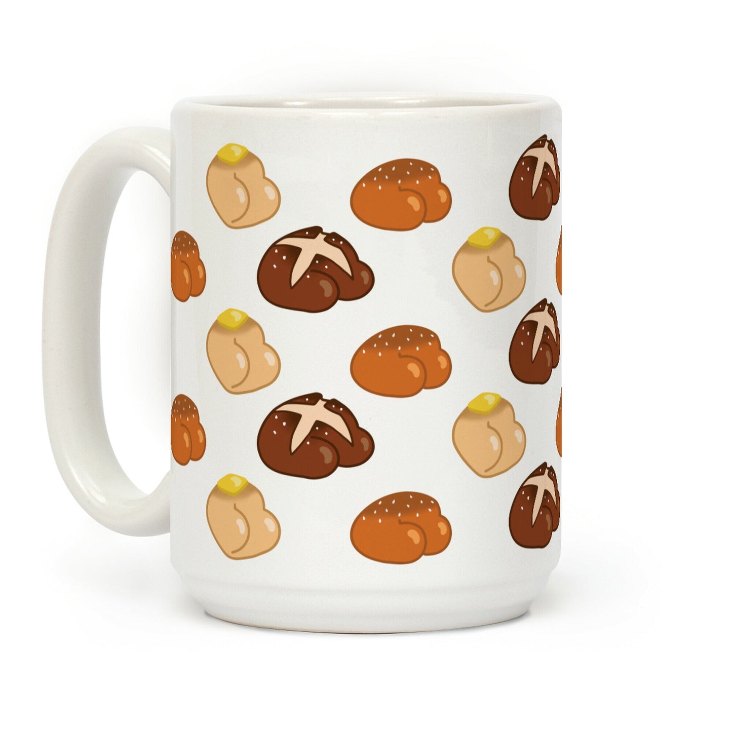Butt Buns Pattern Coffee Mug