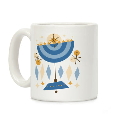 Mid-Century Modern Menorah (Hanukkah) Coffee Mug