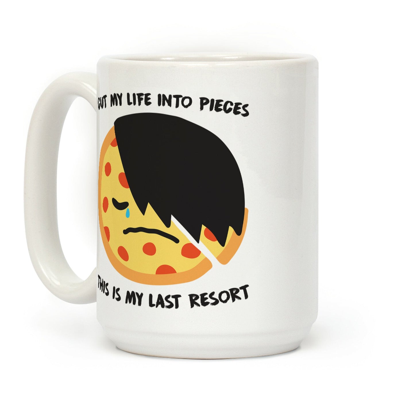 Cut My Life Into Pieces Emo Pizza Coffee Mug