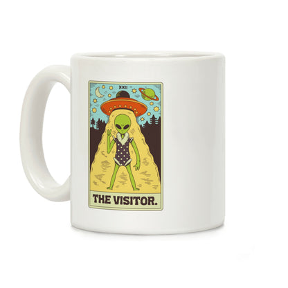 The Visitor Alien Tarot Card Coffee Mug