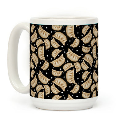 Dumplings Pattern Black Coffee Mug