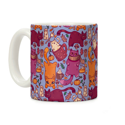 Fall Cats Pattern Coffee Mug